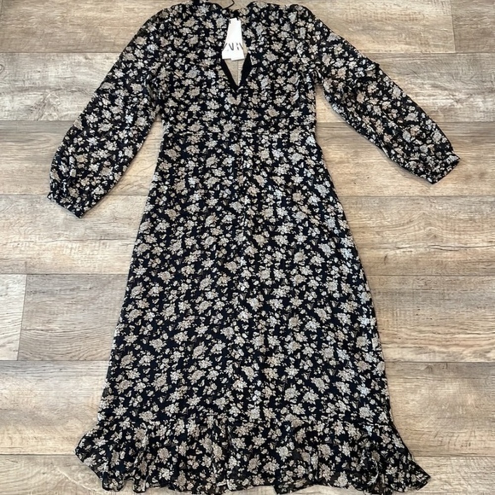 LAST ONE!!! ZARA V-Neck Midi Dress - Picture 16 of 16